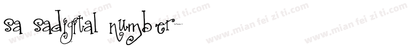 sa sadigital number字体转换